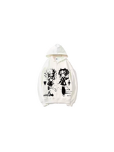 PRISM Piko and Chou Chou (Low-Poly 3D Pixelized) White Zipper Hooded Jacket (Free Size)